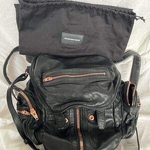 Alexander Wang Black Backpack with Copper Details